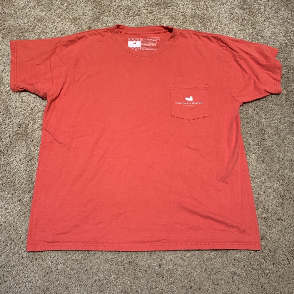 Southern Marsh Large Coral T-Shirt